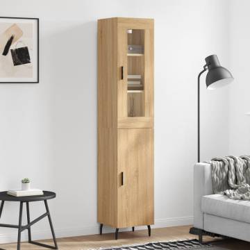 Stylish Highboard Sonoma Oak - 180 cm Engineered Wood Storage