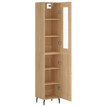 Stylish Highboard Sonoma Oak - 180 cm Engineered Wood Storage