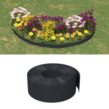 Durable Garden Edgings - 2 pcs Black - 10m x 20cm - Polyethylene