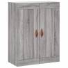 Stylish Highboard Grey Sonoma - 69.5x34x180 cm Engineered Wood