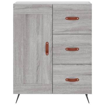 Stylish Highboard Grey Sonoma - 69.5x34x180 cm Engineered Wood