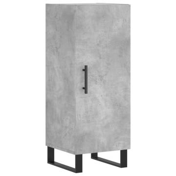 Stylish Highboard Concrete Grey - 34.5x34x180 cm