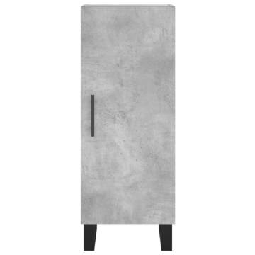 Stylish Highboard Concrete Grey - 34.5x34x180 cm