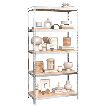 5-Layer Heavy-Duty Shelves – Sturdy Steel & Engineered Wood