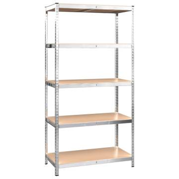 5-Layer Heavy-Duty Shelves – Sturdy Steel & Engineered Wood