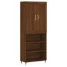 Stylish Highboard Brown Oak - 69.5x34x180 cm | HipoMarket