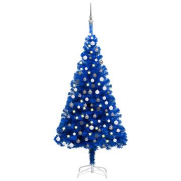 Blue Pre-lit Artificial Christmas Tree 150 cm - Hipo Market