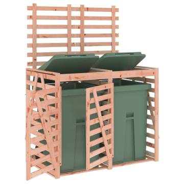 Double Wheelie Bin Storage - Solid Douglas Wood | HipoMarket