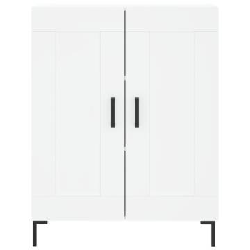 Stylish Highboard White 69.5x34x180 cm - Durable Engineered Wood