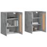 Wall Mounted Cabinets - 2 Pcs Concrete Grey Engineered Wood