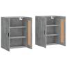 Wall Mounted Cabinets - 2 Pcs Concrete Grey Engineered Wood