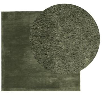 HUARTE Soft & Washable Forest Green Rug 200x200 cm | HipoMarket