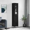 Highboard Black 34.5x34x180 cm Engineered Wood Colour black Quantity in Package 1 Model 1 wood door 