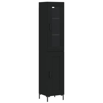 Stylish Highboard Black 180 cm - Durable Engineered Wood