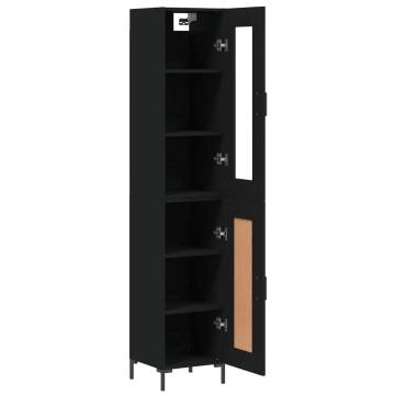 Stylish Highboard Black 180 cm - Durable Engineered Wood