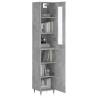 Elegant Highboard in Concrete Grey - Stylish Storage Solution