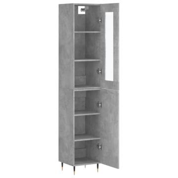 Elegant Highboard in Concrete Grey - Stylish Storage Solution