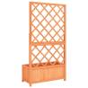 Garden Trellis Planter Brown 70x30x135 cm - Solid Firwood