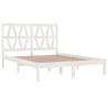 White Solid Wood Pine Bed Frame 140x190 cm | HipoMarket