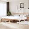 Bed Frame Solid Wood Pine 200x200 cm Colour natural Size 200 x 200 cm 