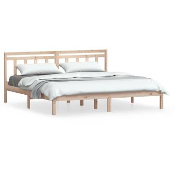 Solid Wood Pine Bed Frame 200x200 cm | HipoMarket