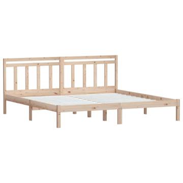 Solid Wood Pine Bed Frame 200x200 cm | HipoMarket