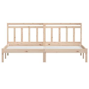 Solid Wood Pine Bed Frame 200x200 cm | HipoMarket