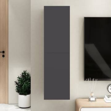 Stylish Grey TV Cabinet | Engineered Wood | 30.5x30x110 cm