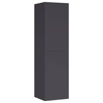 Stylish Grey TV Cabinet | Engineered Wood | 30.5x30x110 cm