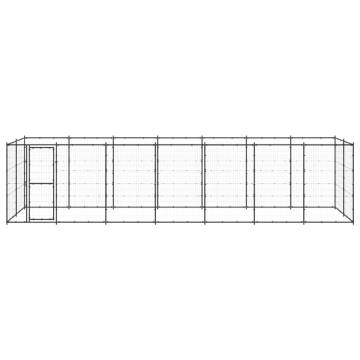 Outdoor Dog Kennel Steel 16.94 m² | Durable & Secure