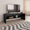 Stylish Black TV Cabinet - 120x40x40 cm Engineered Wood