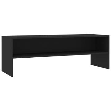 Stylish Black TV Cabinet - 120x40x40 cm Engineered Wood