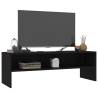 Stylish Black TV Cabinet - 120x40x40 cm Engineered Wood