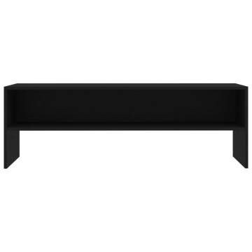 Stylish Black TV Cabinet - 120x40x40 cm Engineered Wood