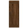 Stylish Highboard Brown Oak | 34.5x34x180 cm Engineered Wood