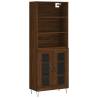 Elegant Brown Oak Highboard - 69.5x34x180 cm | HipoMarket