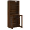 Elegant Brown Oak Highboard - 69.5x34x180 cm | HipoMarket