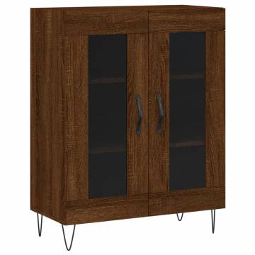 Elegant Brown Oak Highboard - 69.5x34x180 cm | HipoMarket