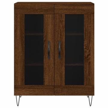 Elegant Brown Oak Highboard - 69.5x34x180 cm | HipoMarket