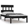 Black Solid Wood Bed Frame 75x190 cm | Hipomarket