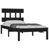 Black Solid Wood Bed Frame 75x190 cm | Hipomarket