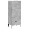 Stylish Highboard in Concrete Grey - 34.5x34x180 cm