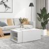 3 Piece Nesting Coffee Table Set White 60x60x38 cm Engineered Wood Colour white Quantity in Package 1 