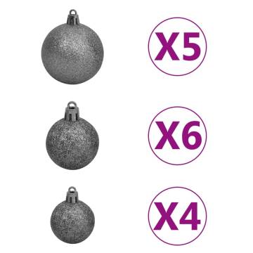 Buy Artificial Pre-lit Christmas Tree 150 cm with Ball Set