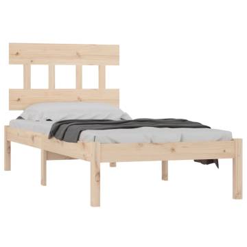 Solid Wood Bed Frame 75x190 cm - Small Single | HiPoMarket