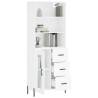 Stylish Highboard White | 69.5x34x180 cm | Hipomarket