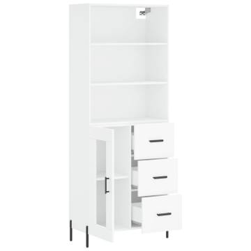 Stylish Highboard White | 69.5x34x180 cm | Hipomarket