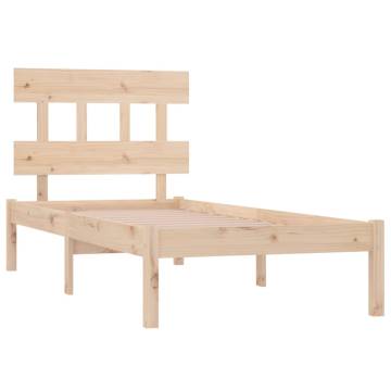 Solid Wood Bed Frame 75x190 cm - Small Single | HiPoMarket