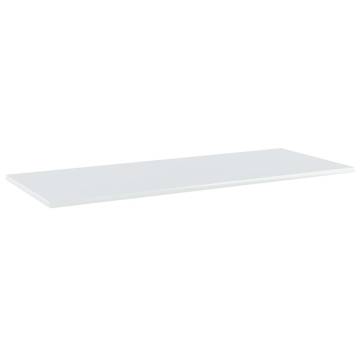 High Gloss White Bookshelf Boards - 4 pcs | HipoMarket