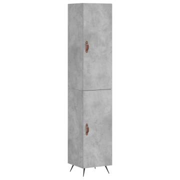 Stylish Highboard Concrete Grey - Durable Engineered Wood 180 cm